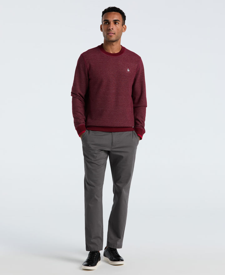 Honeycomb Pique Sweatshirt (Cabernet) 