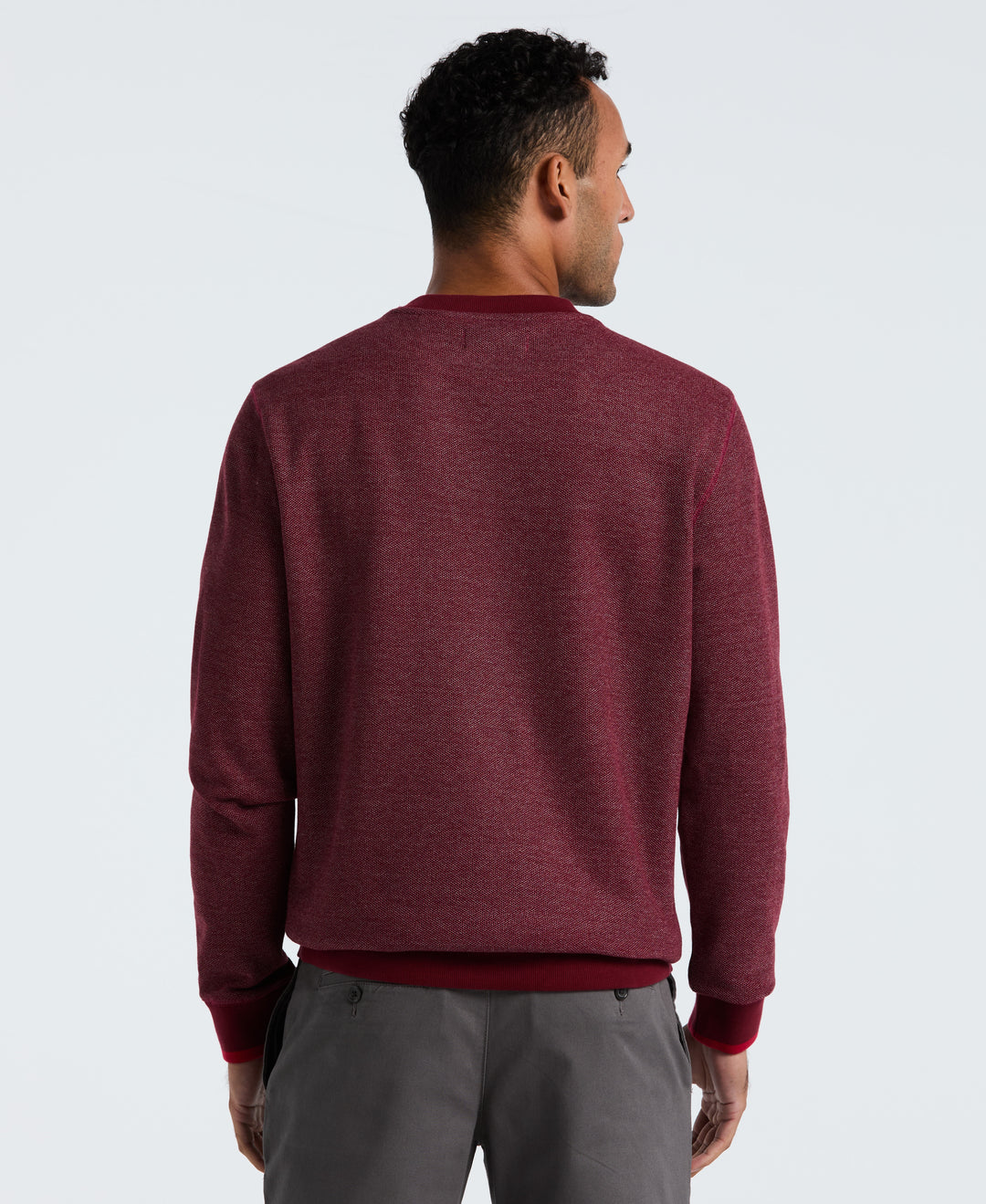 Honeycomb Pique Sweatshirt (Cabernet) 