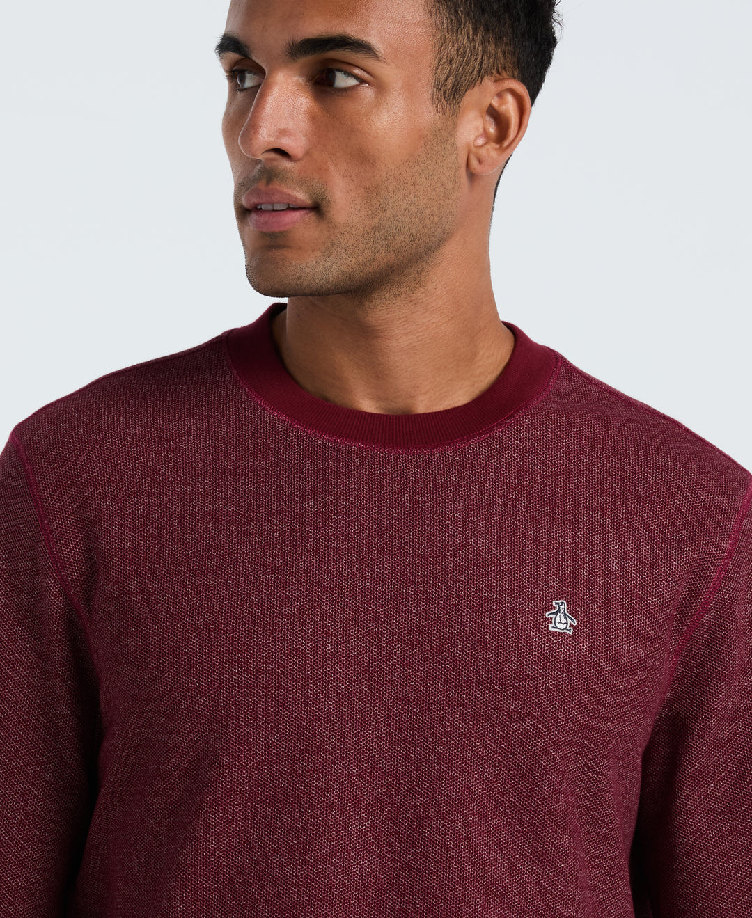 Honeycomb Pique Sweatshirt (Cabernet) 
