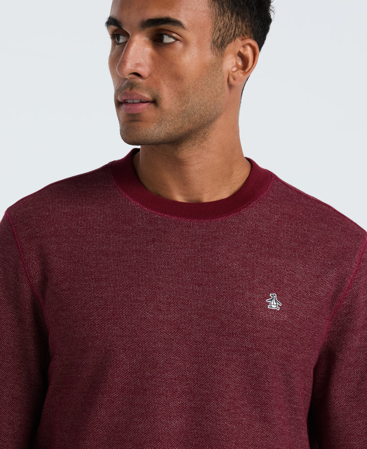 Honeycomb Pique Sweatshirt (Cabernet) 