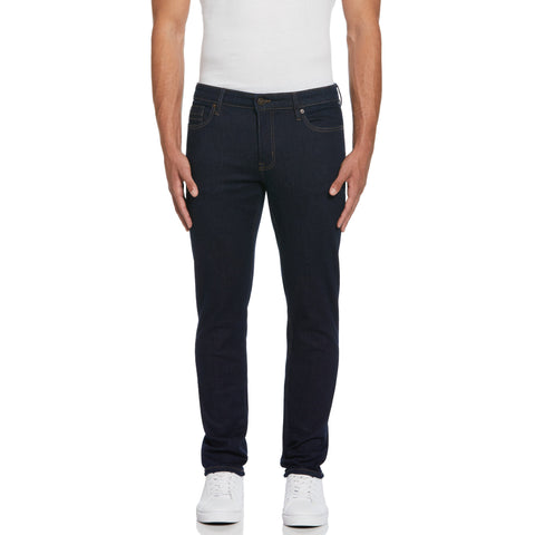 Indigo Rinse Slim Fit Stretch Denim Trousers (Dark Indigo) 