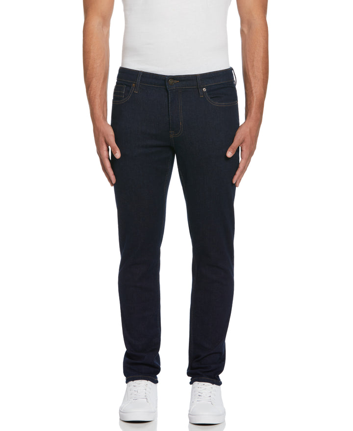 Indigo Rinse Slim Fit Stretch Denim Trousers (Dark Indigo) 