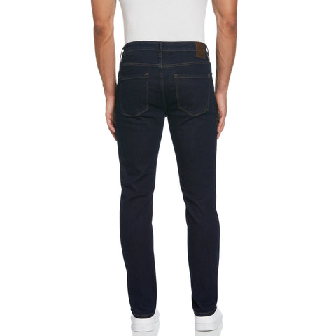 Indigo Rinse Slim Fit Stretch Denim Trousers (Dark Indigo) 