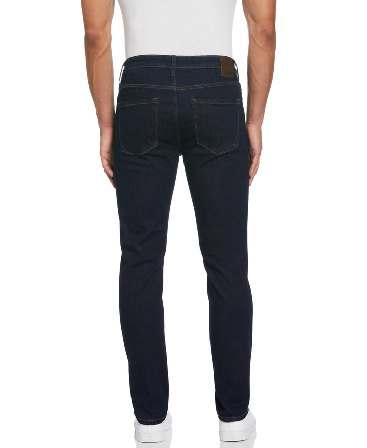 Indigo Rinse Slim Fit Stretch Denim Trousers (Dark Indigo) 
