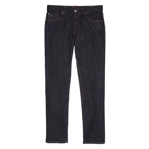 Indigo Rinse Slim Fit Stretch Denim Trousers (Dark Indigo) 