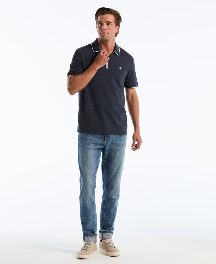 Interlock Quarter Zip Tipped Polo-Polos-Original Penguin