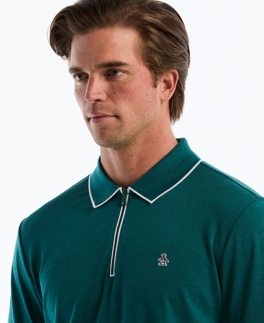 Interlock Quarter Zip Tipped Polo-Polos-Original Penguin