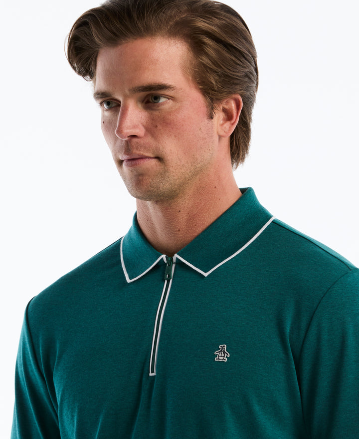 Interlock Quarter Zip Tipped Polo-Polos-Original Penguin