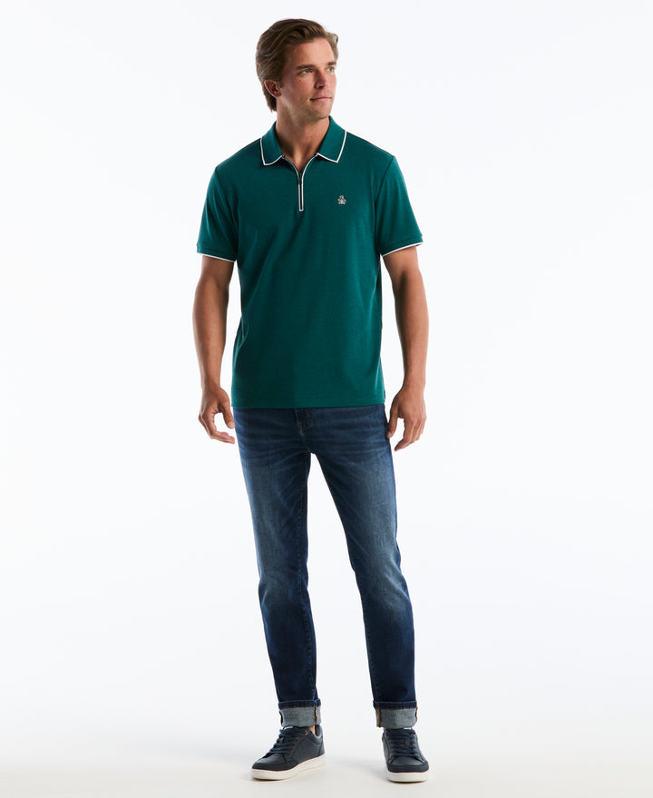 Interlock Quarter Zip Tipped Polo-Polos-Original Penguin
