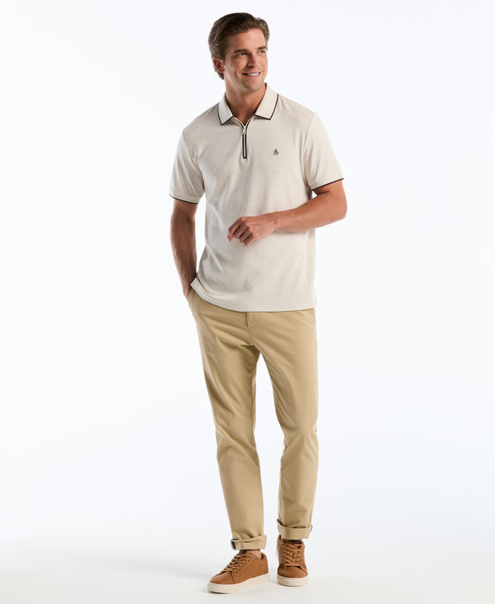 Interlock Quarter Zip Tipped Polo-Polos-Original Penguin