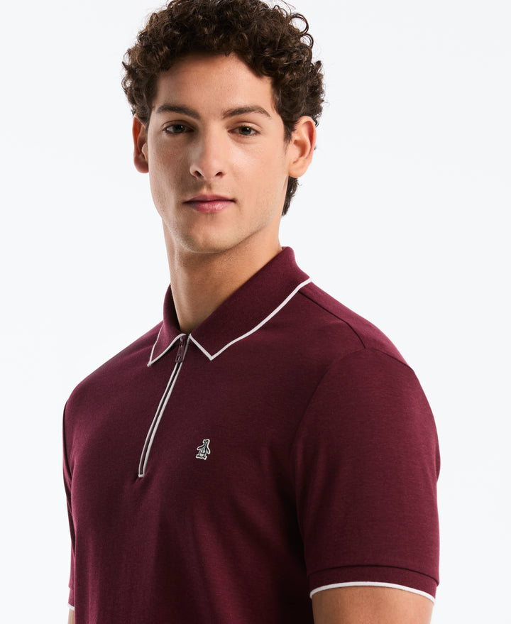 Interlock Quarter Zip Tipped Polo-Polos-Original Penguin