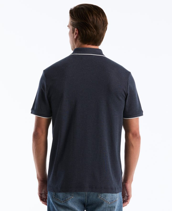 Interlock Quarter Zip Tipped Polo-Polos-Original Penguin