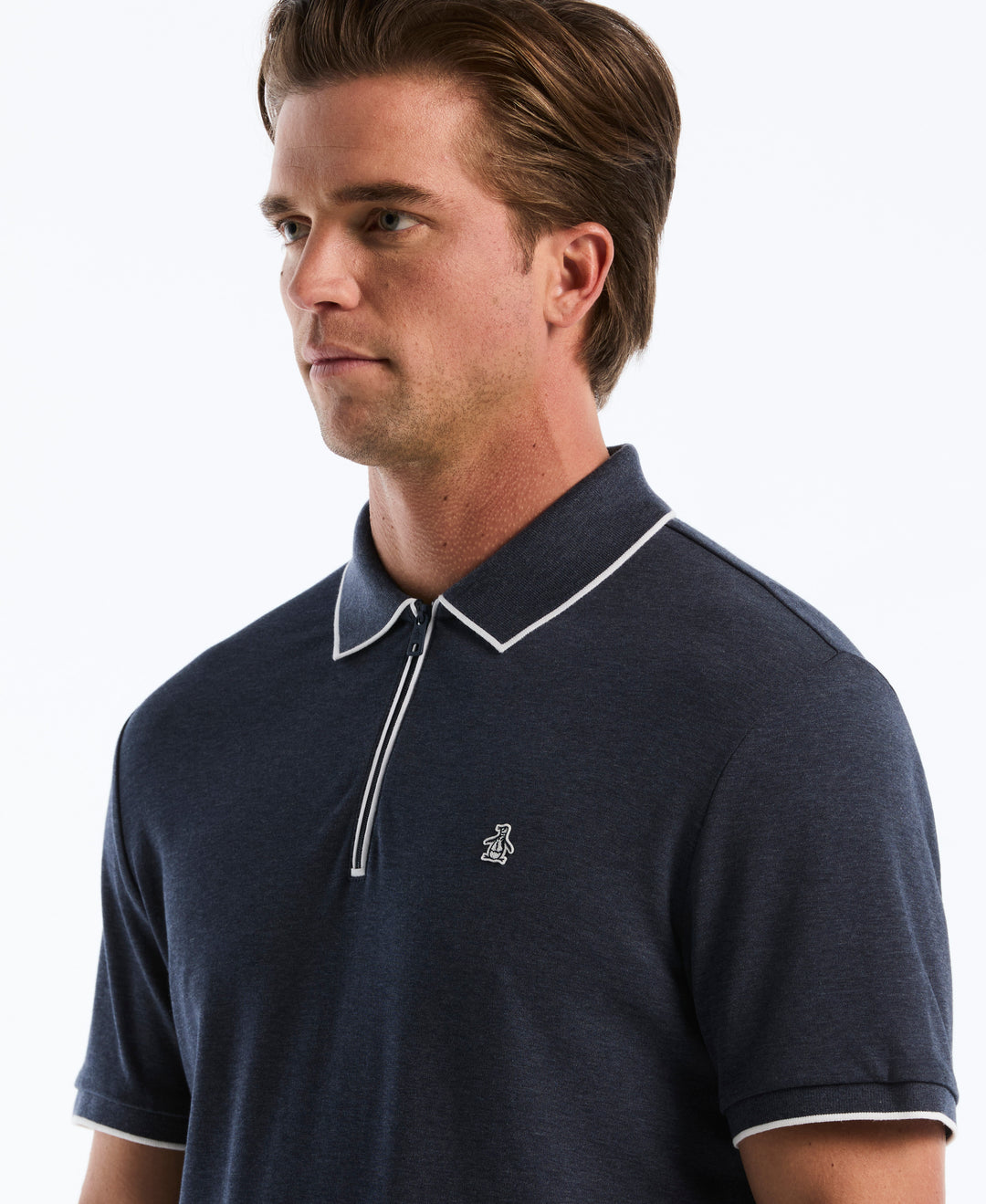 Interlock Quarter Zip Tipped Polo-Polos-Original Penguin