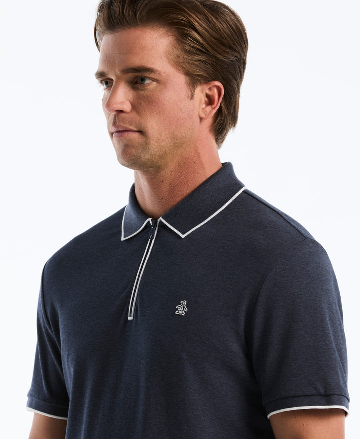 Interlock Quarter Zip Tipped Polo-Polos-Original Penguin