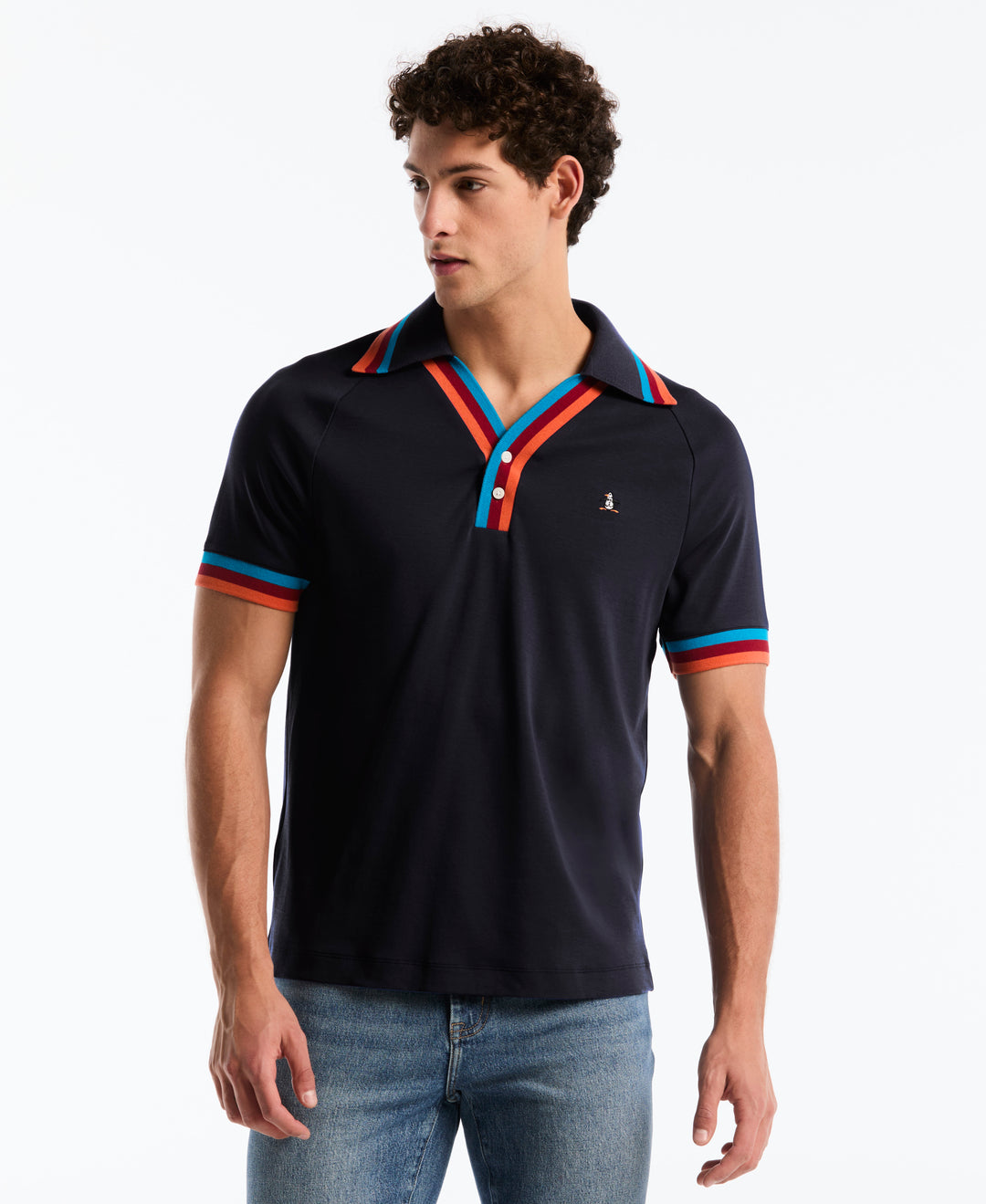 Interlock Rib Placket TV Pete Polo (Dark Sapphire) 