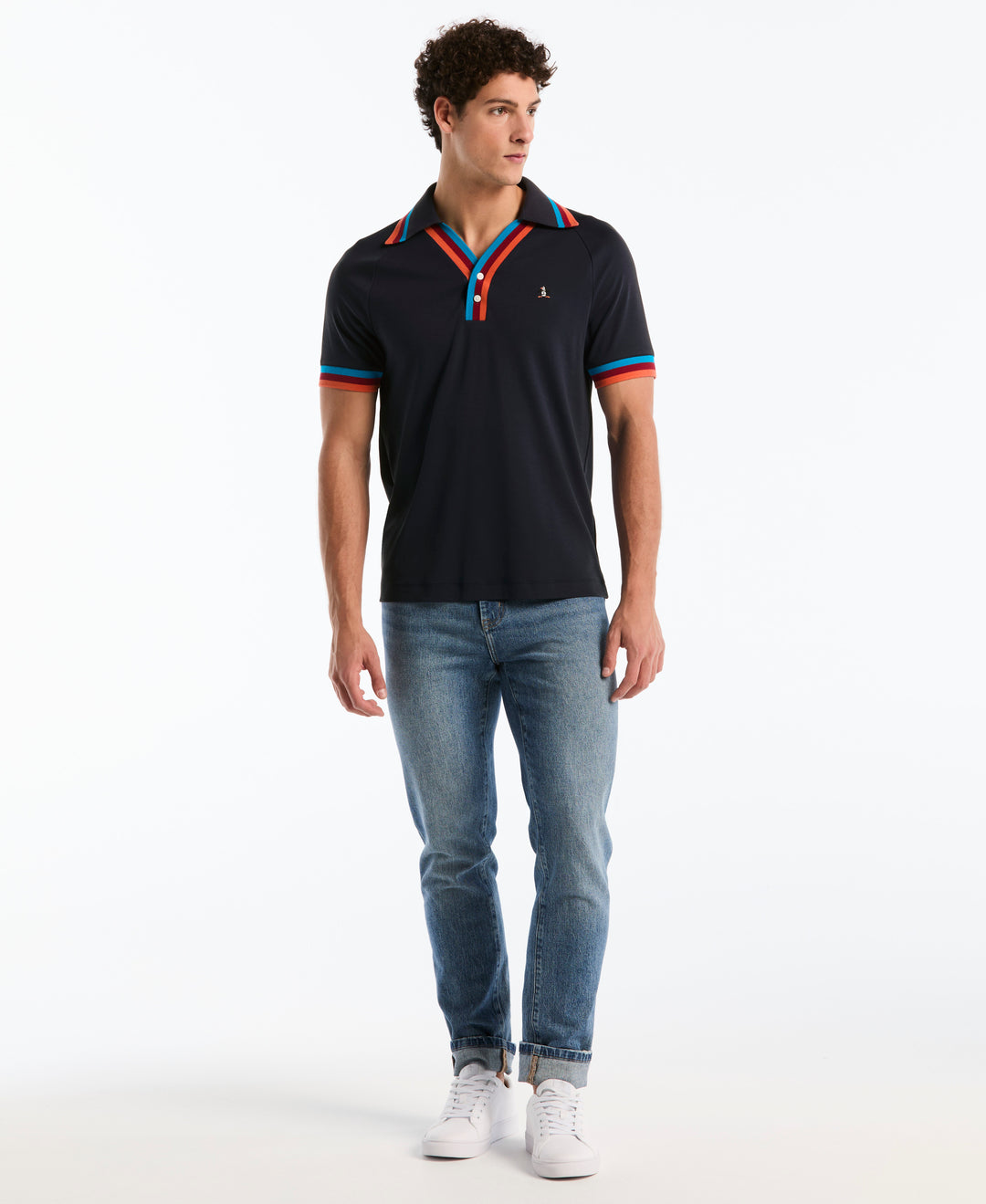 Interlock Rib Placket TV Pete Polo (Dark Sapphire) 