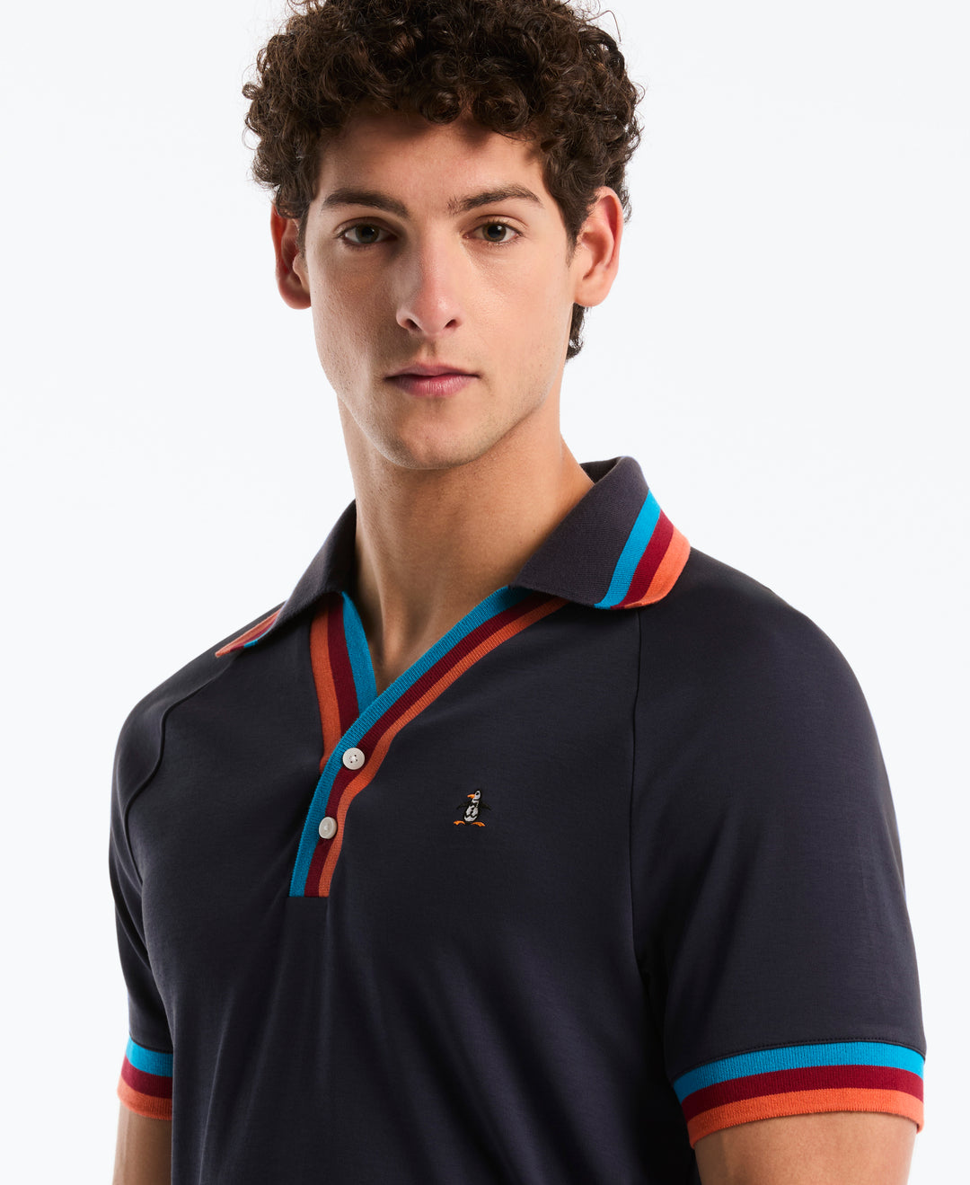 Interlock Rib Placket TV Pete Polo (Dark Sapphire) 