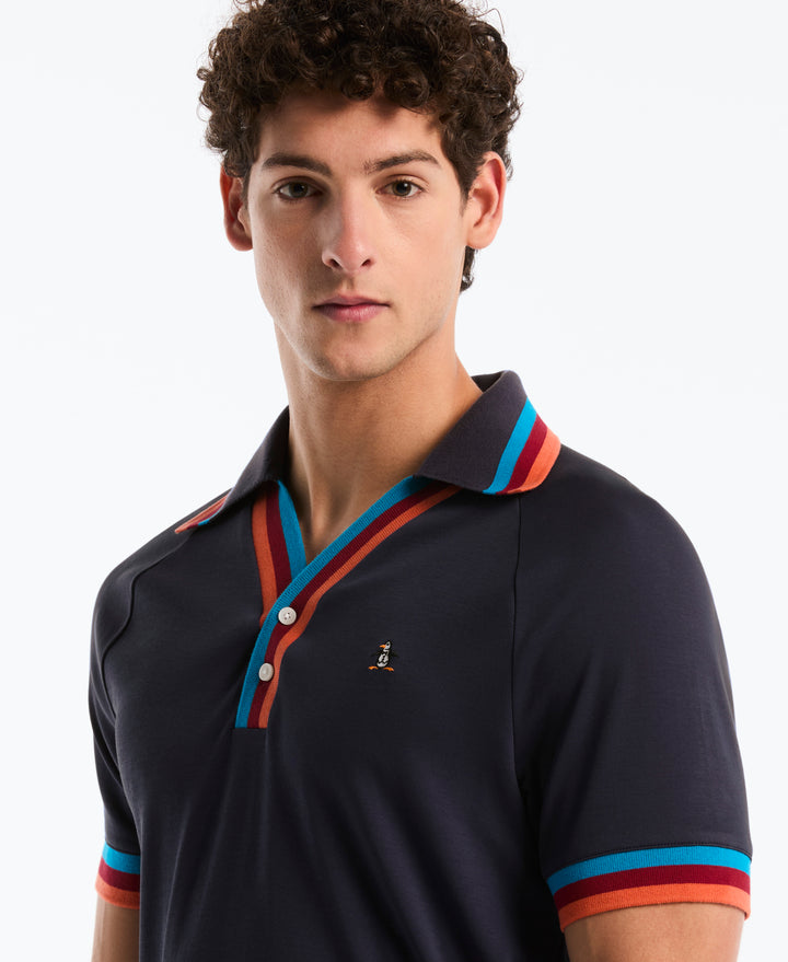 Interlock Rib Placket TV Pete Polo (Dark Sapphire) 