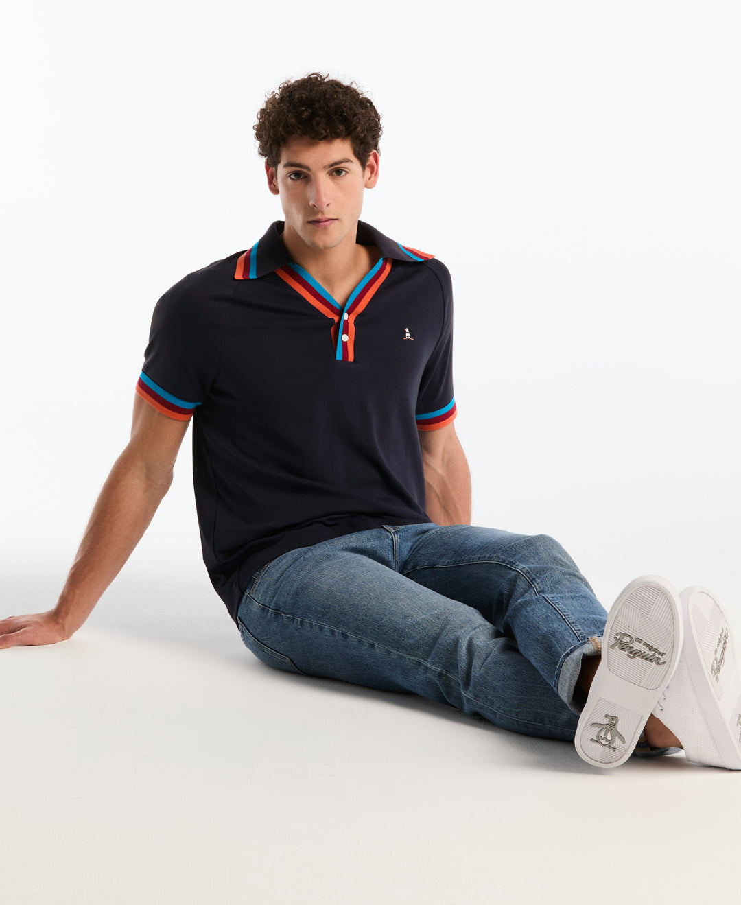 Interlock Rib Placket TV Pete Polo (Dark Sapphire) 