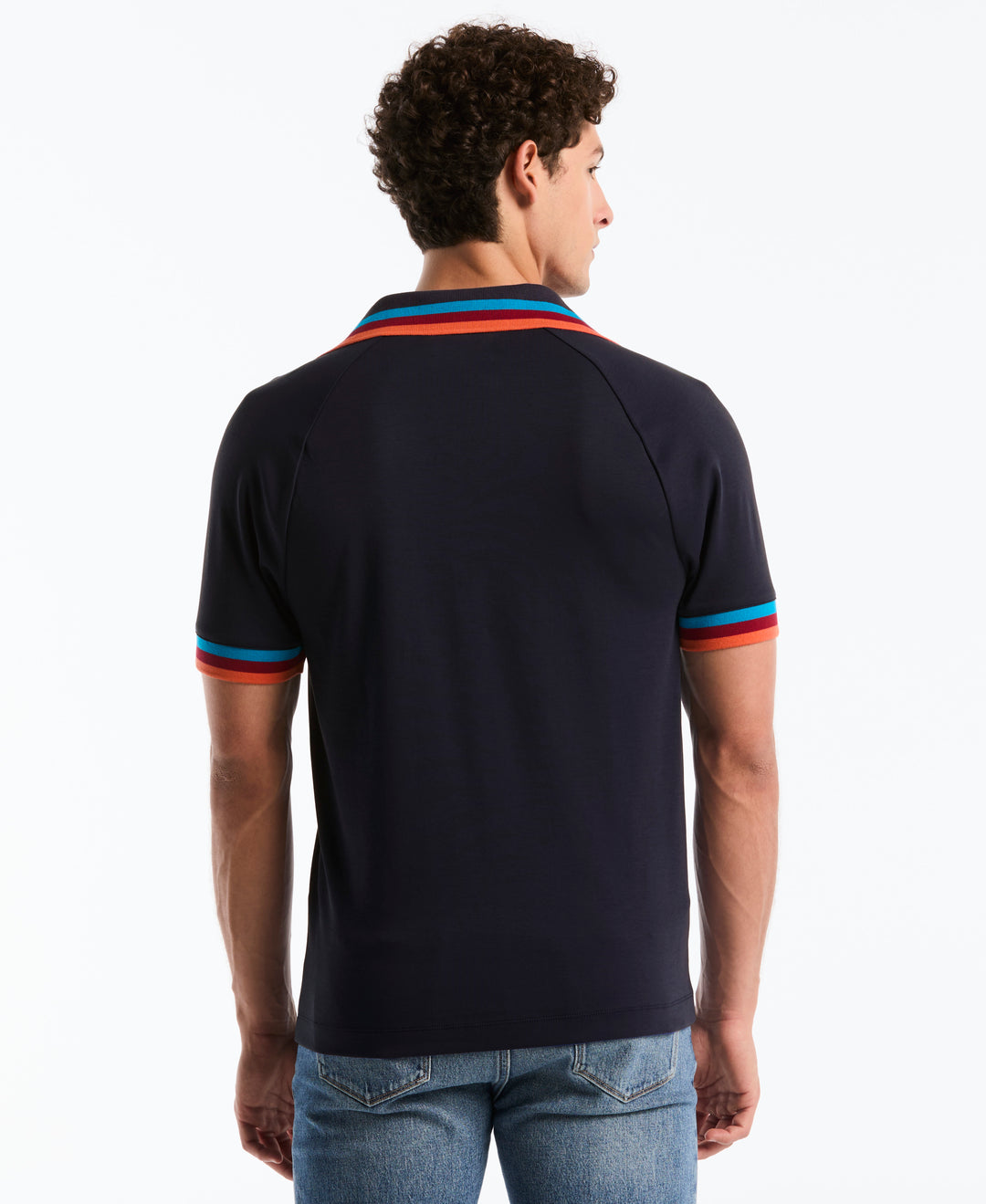 Interlock Rib Placket TV Pete Polo (Dark Sapphire) 