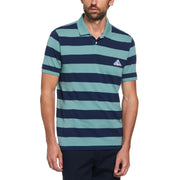 Interlock Stripe Polo  (Oil Blue) 