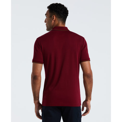 Cotton Interlock Vertical Stripe Polo (Cabernet) 