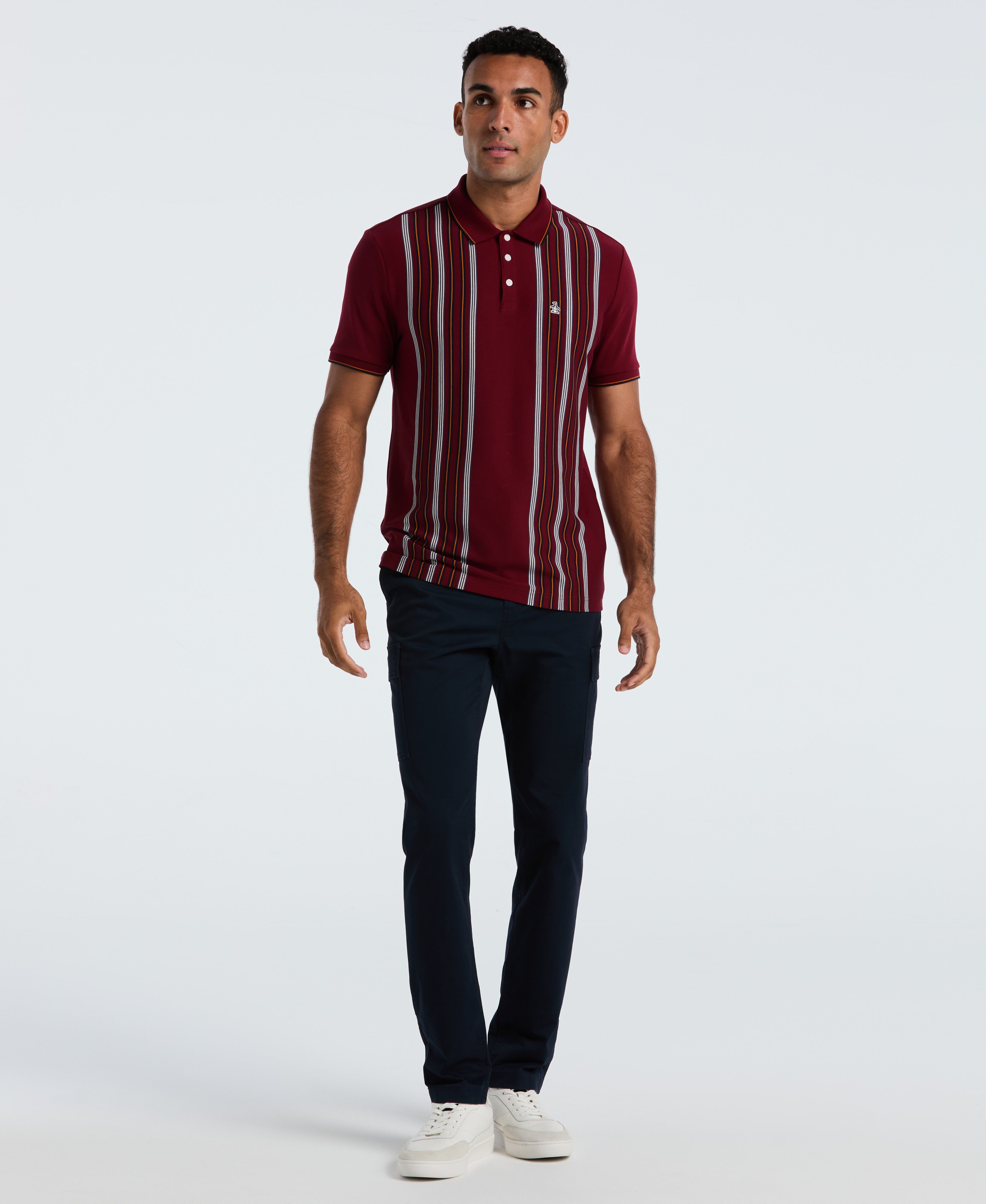 Interlock Vertical Stripe Polo – Original Penguin US