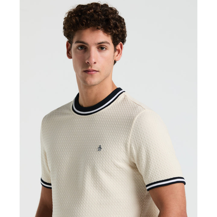 Jacquard All-Over Ringer Tee | Original Penguin US