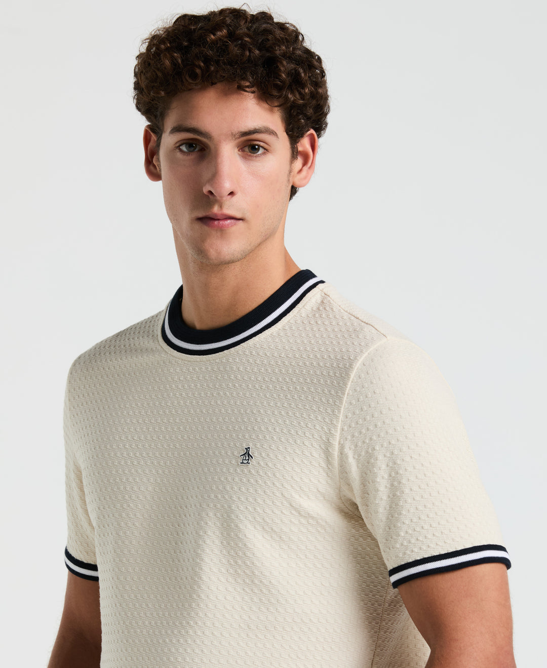 Jacquard All-Over Ringer Tee (Birch) 