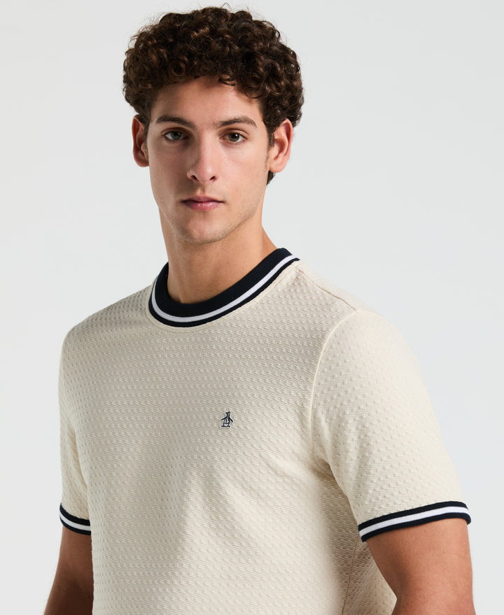 Jacquard All-Over Ringer Tee (Birch) 