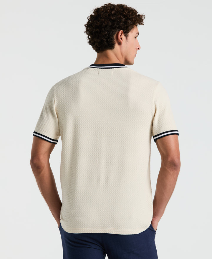 Jacquard All-Over Ringer Tee (Birch) 