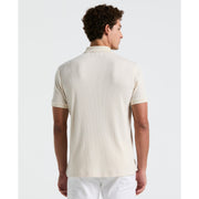 Jacquard Button Front Polo Shirt (Birch) 