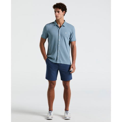 Jacquard Button Front Polo Shirt (Citadel) 