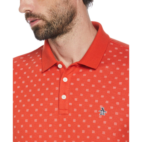 Jacquard Check Polo (Classic Blue) 