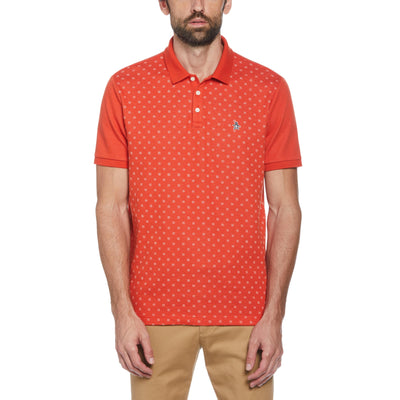 Jacquard Check Polo (Red Clay) 
