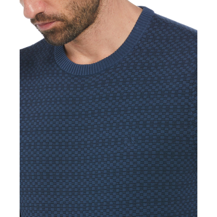 Jacquard Check Sweater (Sargasso Sea) 
