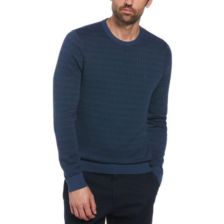Jacquard Check Sweater (Sargasso Sea) 