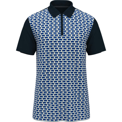 Jacquard Front 1/4 Zip Polo (Dark Sapphire) 