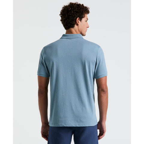 Jacquard Geo Line Jersey Polo (Citadel) 