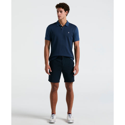 Jacquard Geo Line Jersey Polo (Sargasso Sea) 