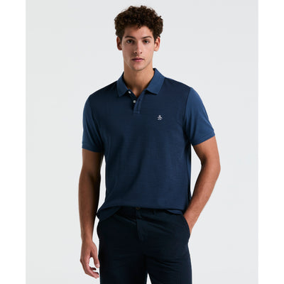Jacquard Geo Line Jersey Polo (Sargasso Sea) 