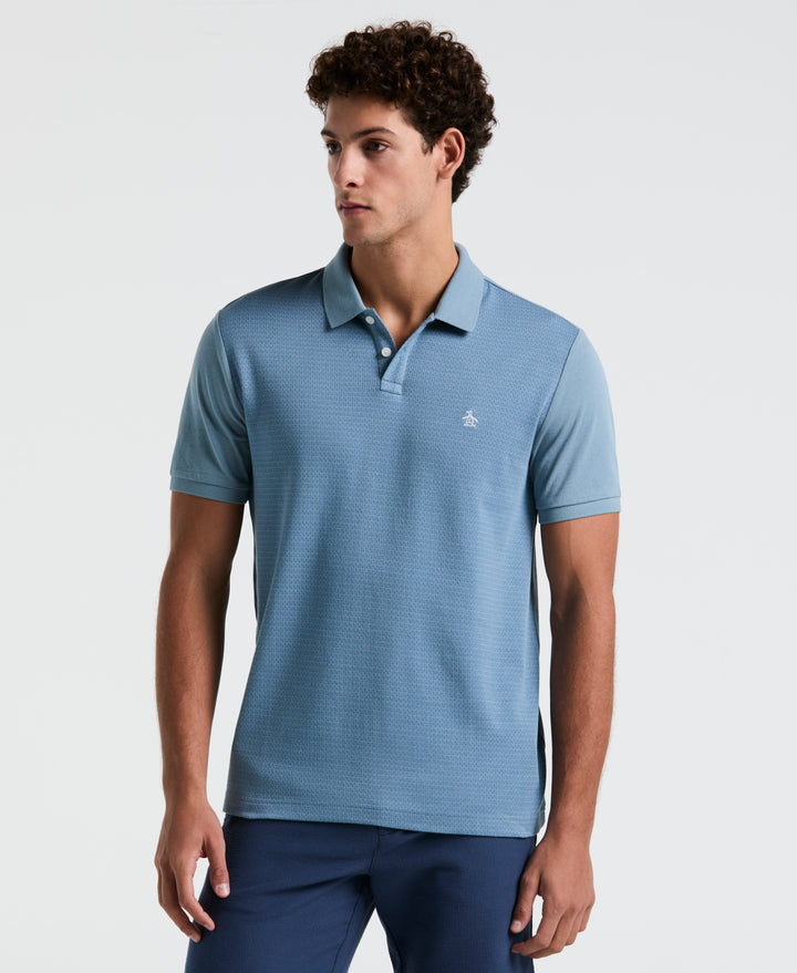 Jacquard Geo Line Jersey Polo (Citadel) 