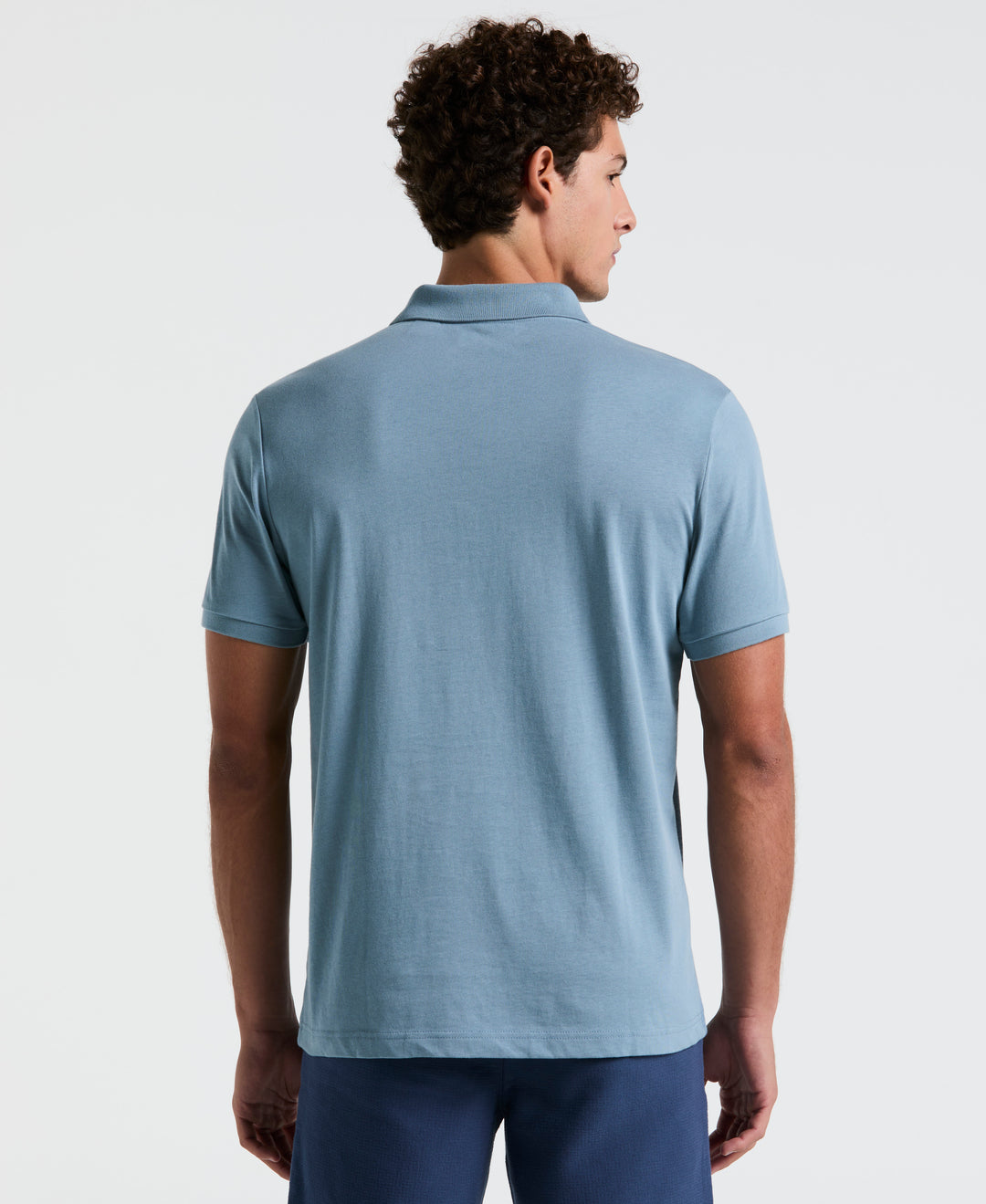Jacquard Geo Line Jersey Polo (Citadel) 
