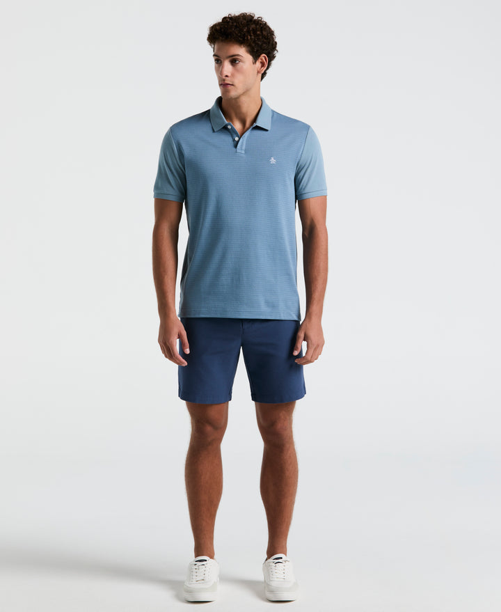 Jacquard Geo Line Jersey Polo (Citadel) 