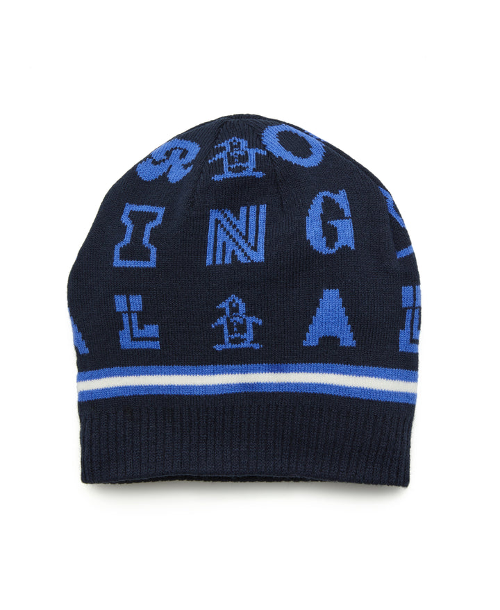 Jacquard Golf Beanie (Black Iris) 