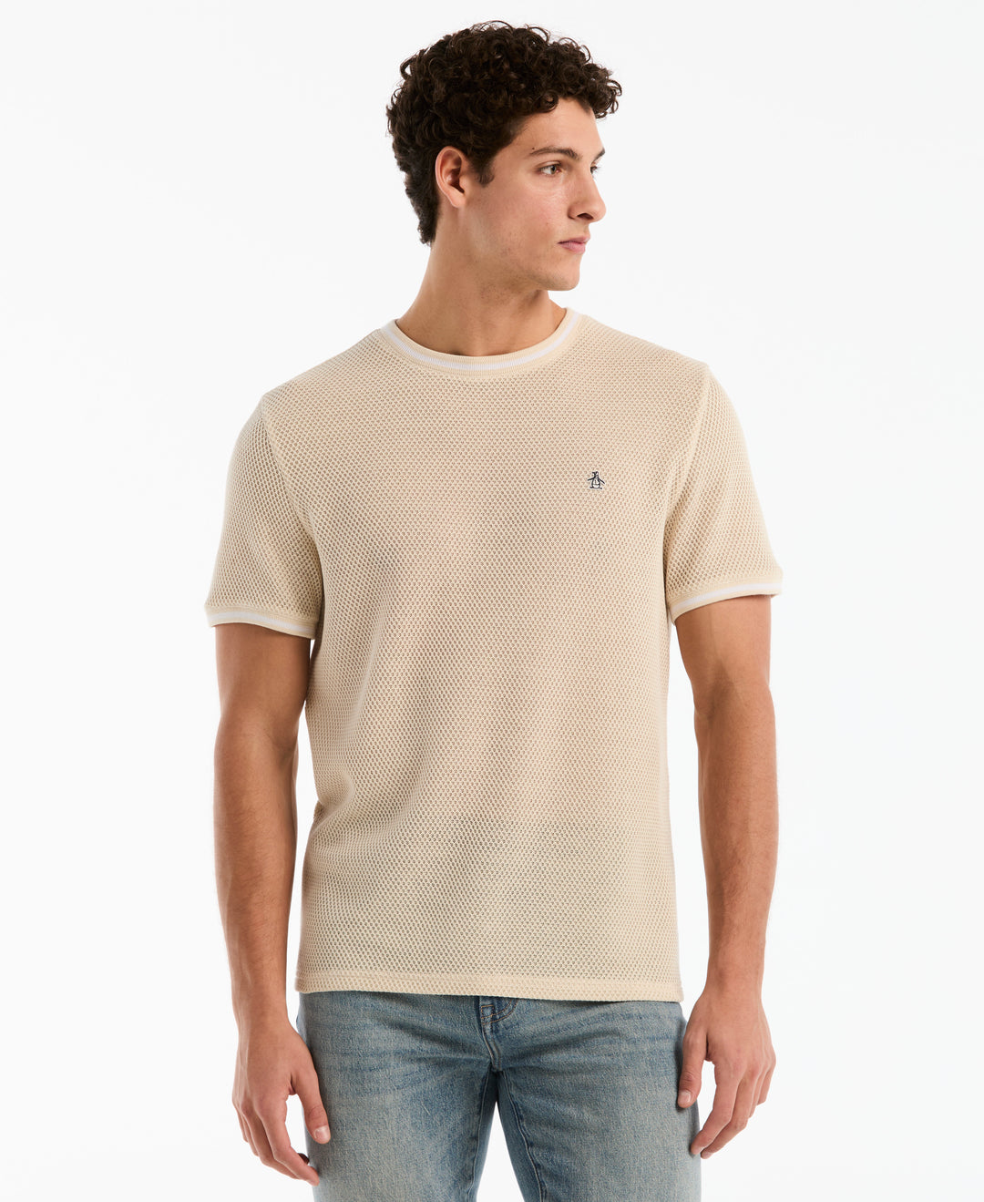 Jacquard Honeycomb Texture Tee (Birch) 