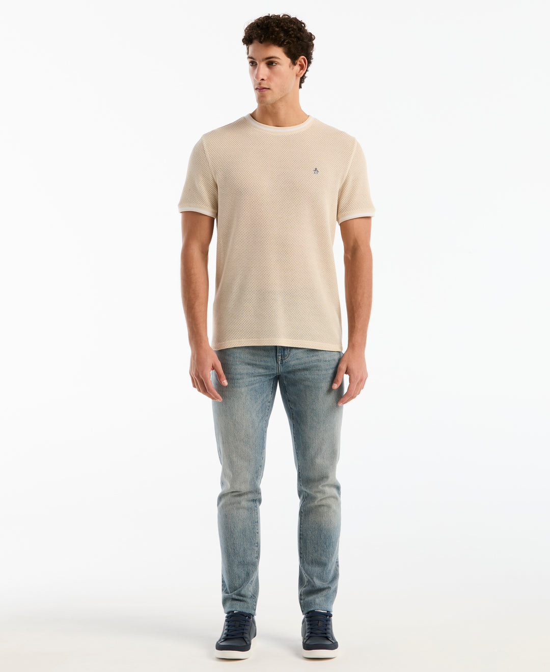 Jacquard Honeycomb Texture Tee (Birch) 
