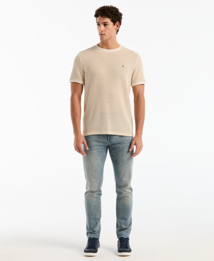 Jacquard Honeycomb Texture Tee (Birch) 