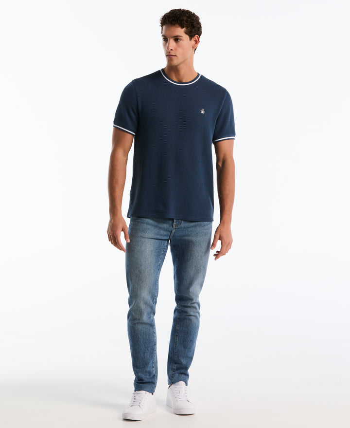 Jacquard Honeycomb Texture Tee (Sargasso Sea) 