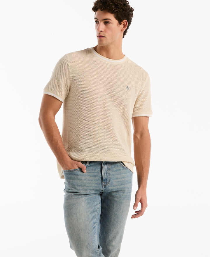 Jacquard Honeycomb Texture Tee (Birch) 